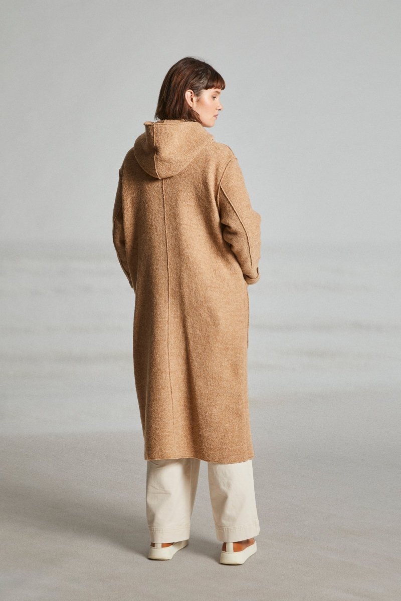 Manteau long à capuche en laine FORTUNE - Mat de Misaine