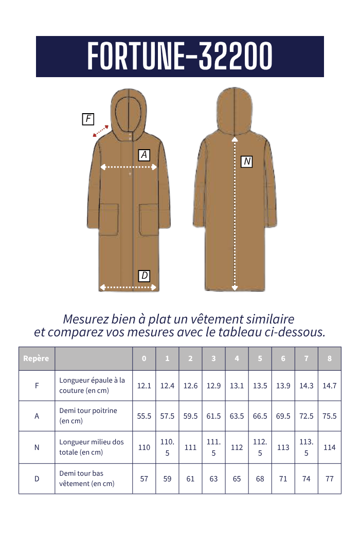 Manteau long à capuche en laine FORTUNE - Mat de Misaine