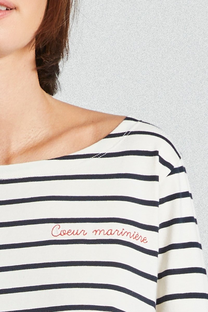 mariniere broderie coeur VENTEST - Mat de Misaine