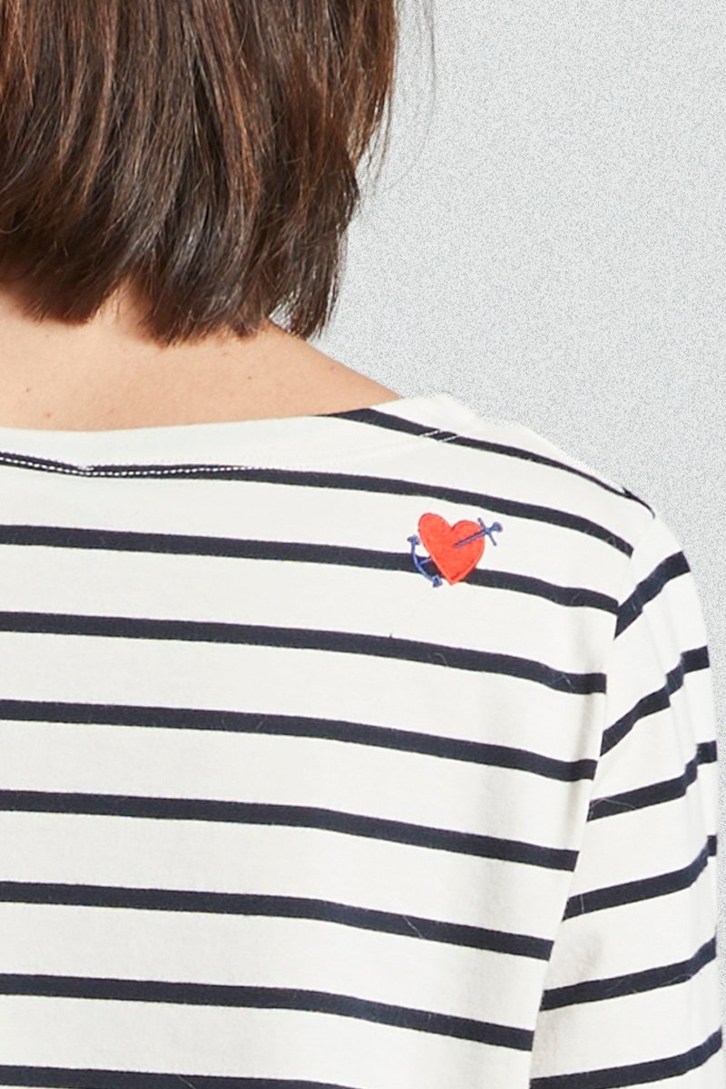 mariniere broderie coeur VENTEST - Mat de Misaine