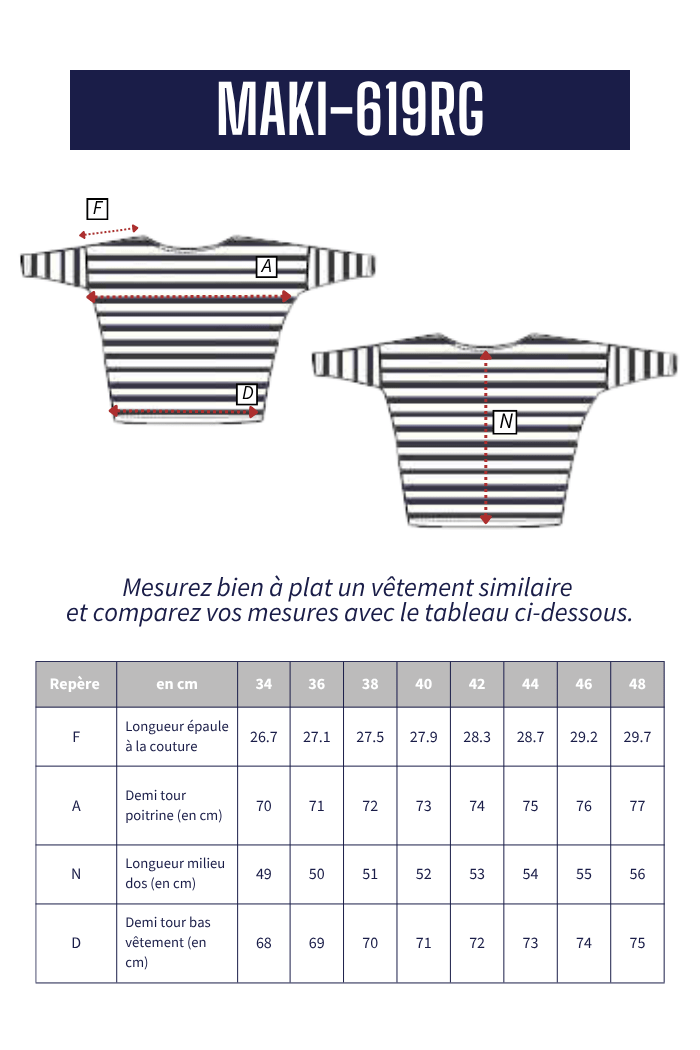 Marinière MAKI - Mat de Misaine