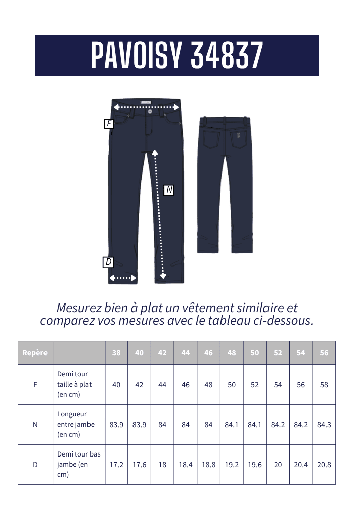 Pantalon 5 Poches PAVOISY - Mat de Misaine