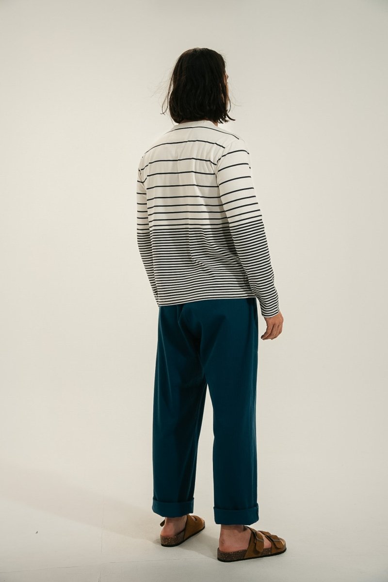 Pantalon ample à chevron PECTEN - Mat de Misaine