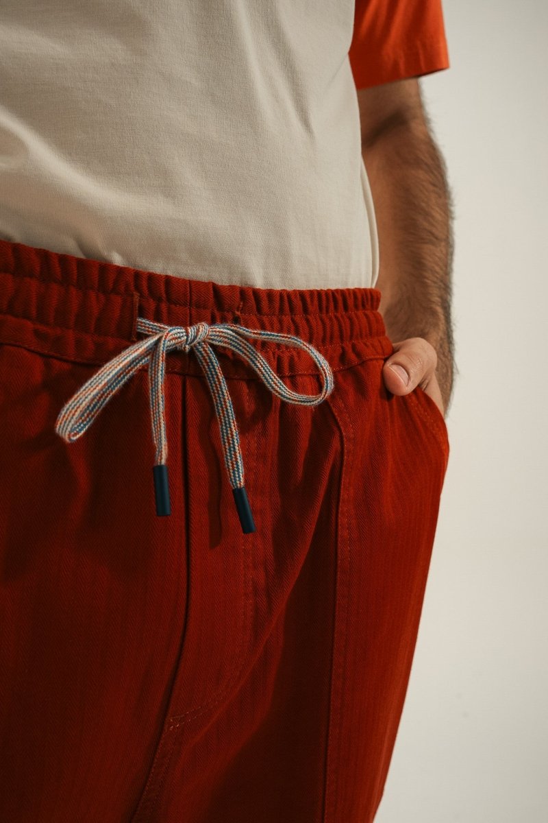 Pantalon ample à chevron PECTEN - Mat de Misaine