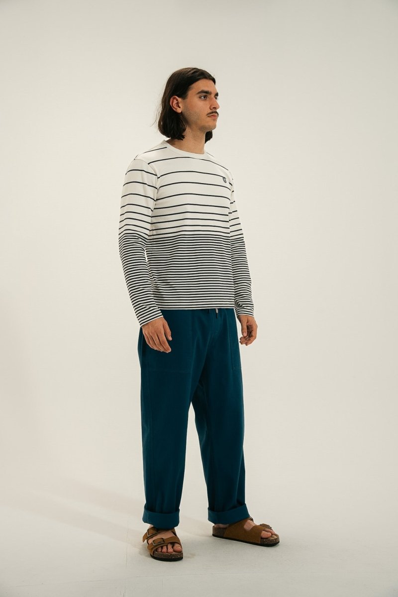 Pantalon ample à chevron PECTEN - Mat de Misaine