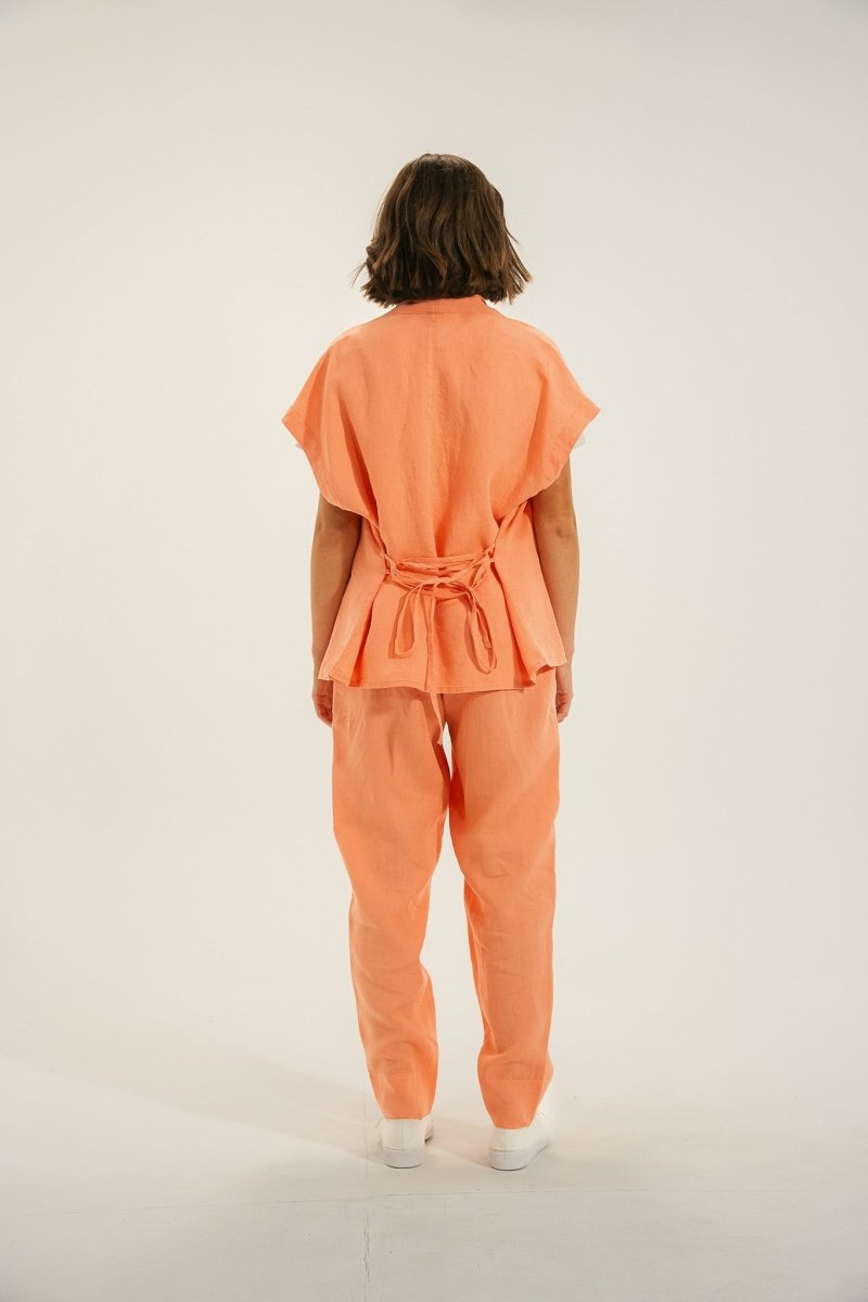 Pantalon élastiqué en lin PARIS - Mat de Misaine