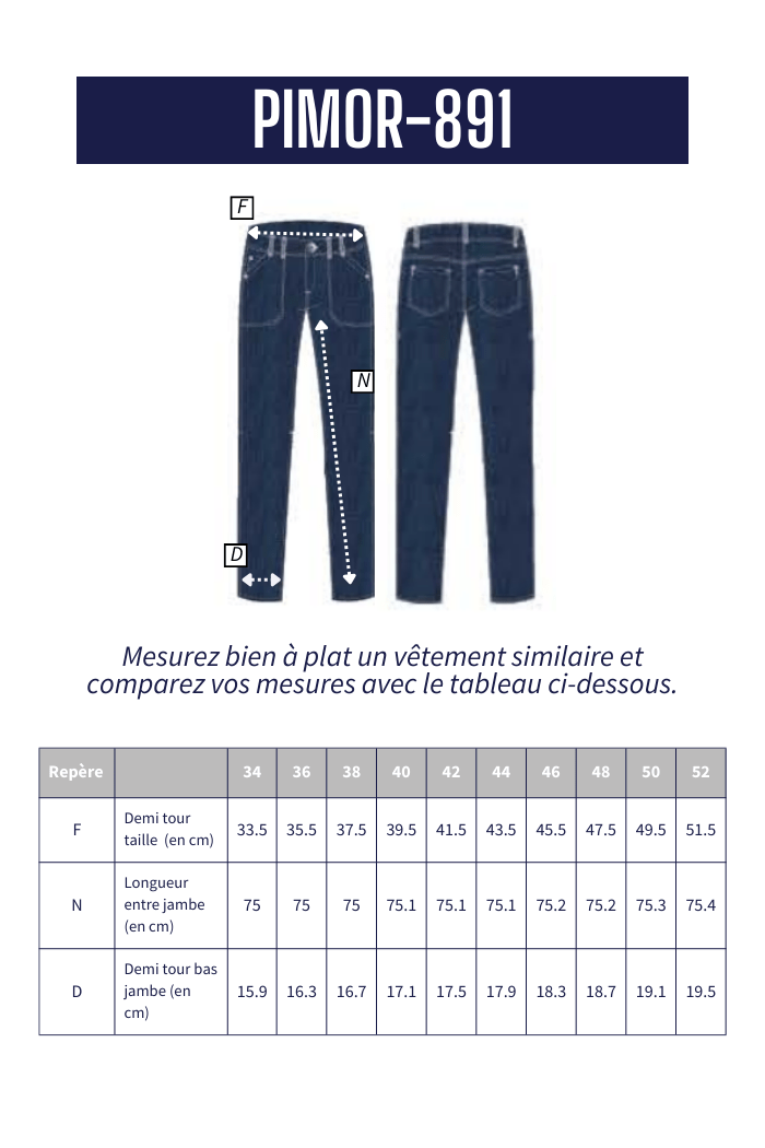 Pantalon en denim PIMOR - Mat de Misaine