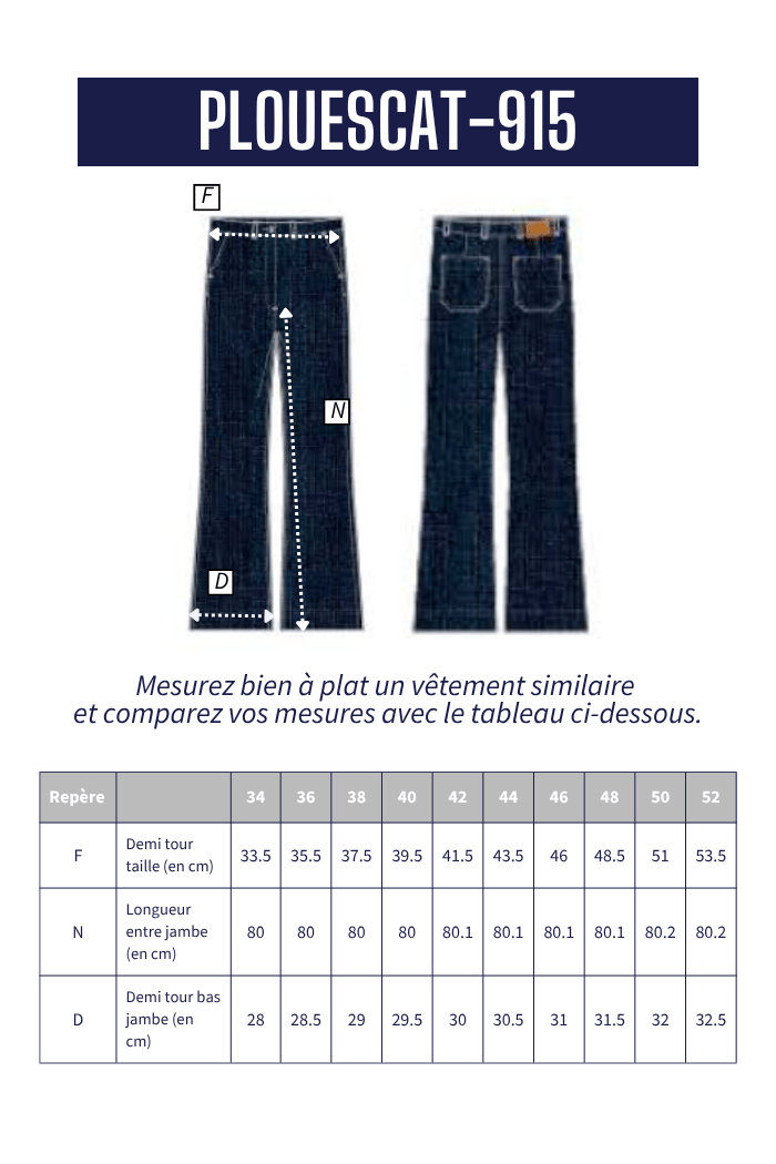Pantalon en denim PLOUESCAT - Mat de Misaine
