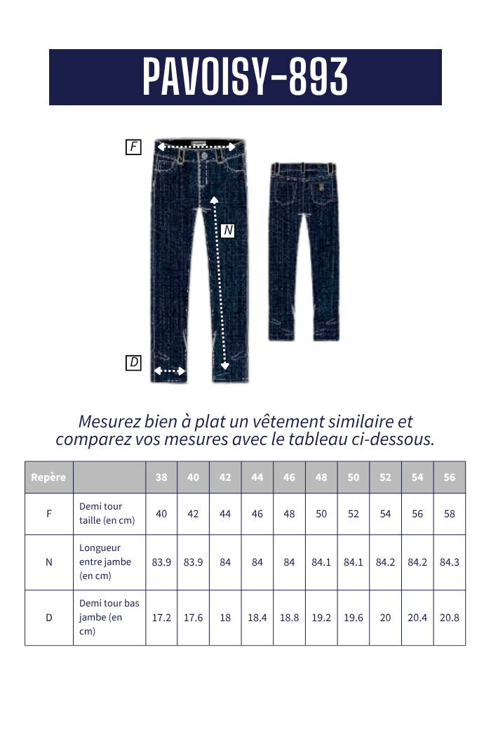 Pantalon en jeans PAVOISY - Mat de Misaine