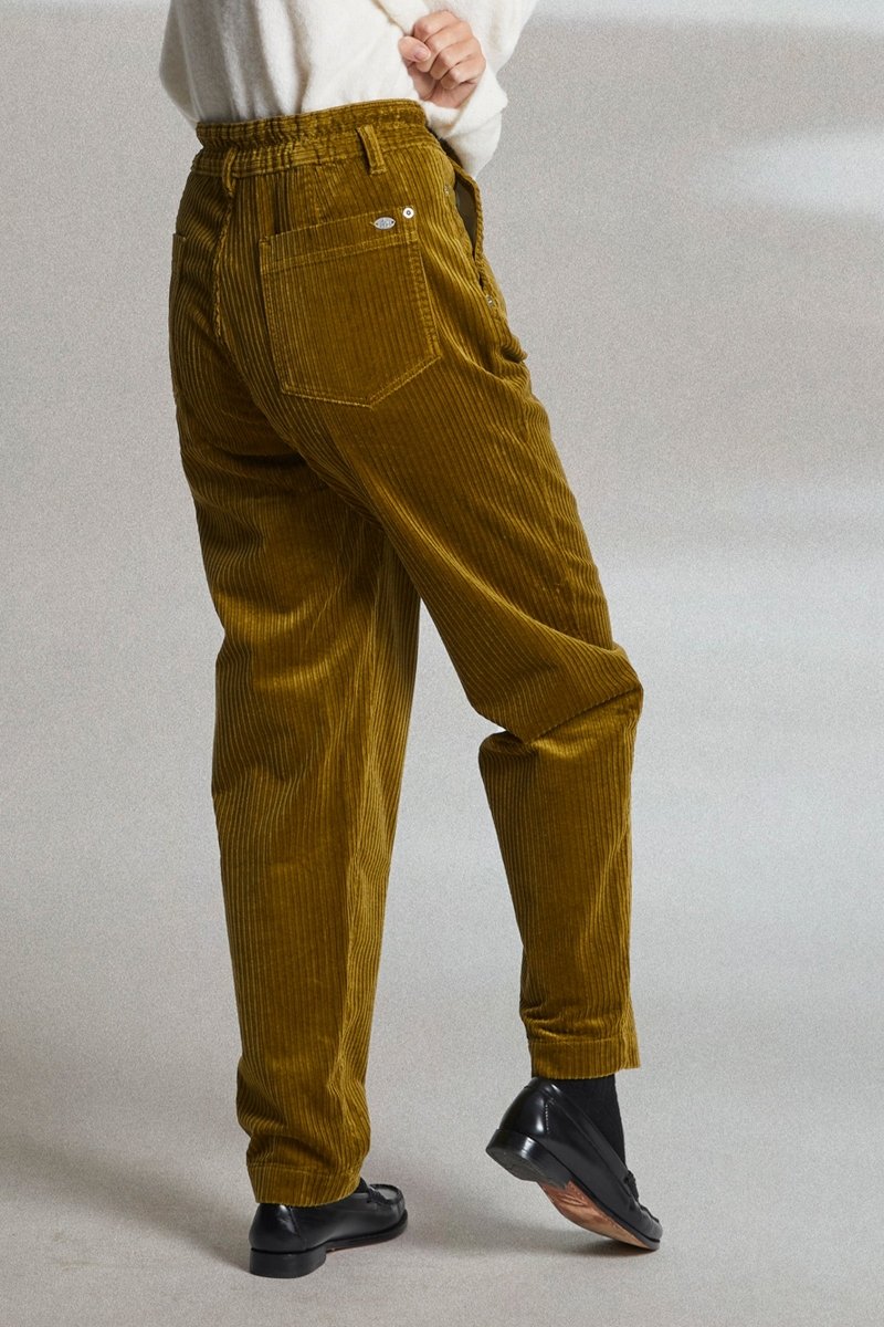 Pantalon en velours jambe arrondie PRONY - Mat de Misaine