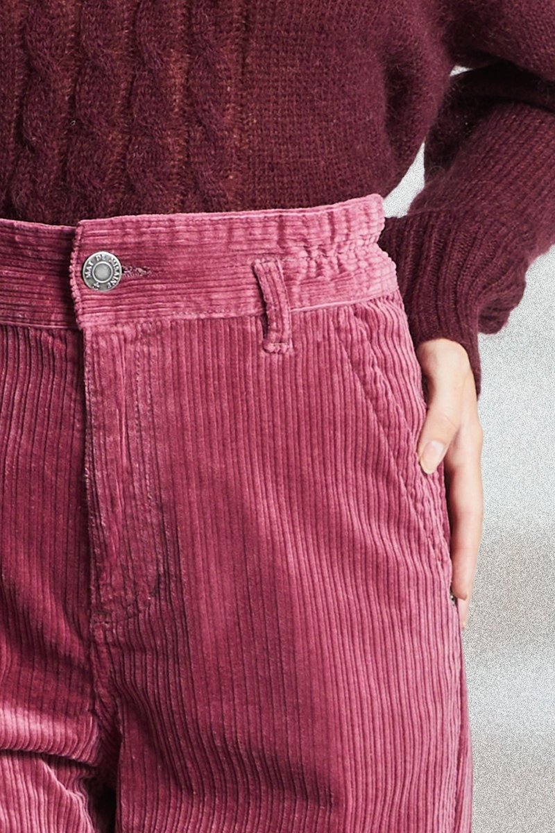 Pantalon en velours jambe arrondie PRONY - Mat de Misaine