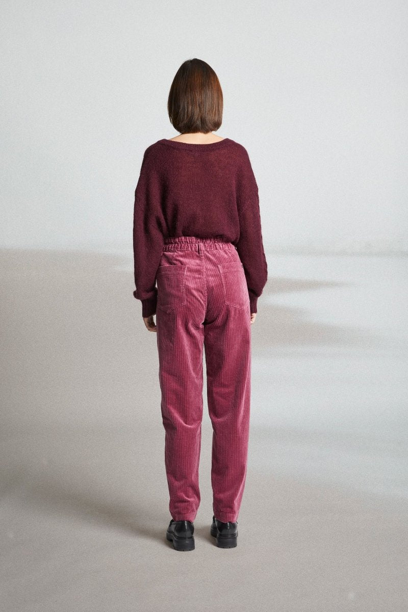 Pantalon en velours jambe arrondie PRONY - Mat de Misaine
