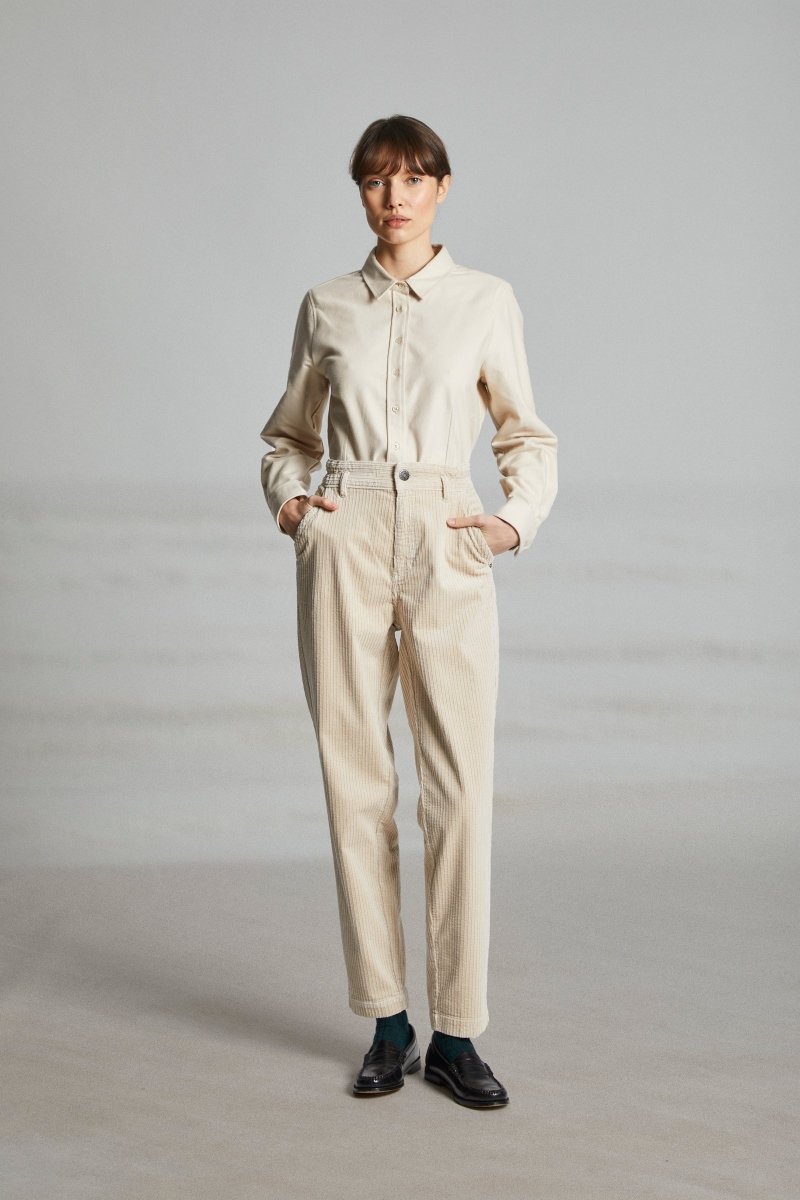 Pantalon en velours jambe arrondie PRONY - Mat de Misaine