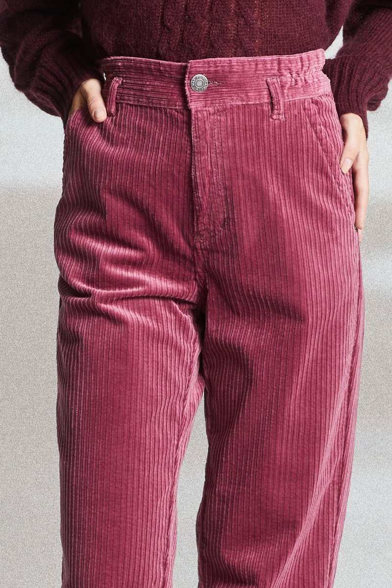 Pantalon en velours jambe arrondie PRONY - Mat de Misaine