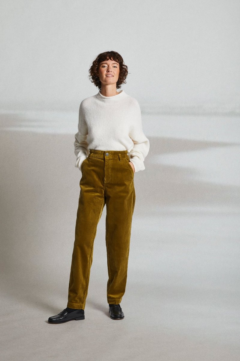 Pantalon en velours jambe arrondie PRONY - Mat de Misaine