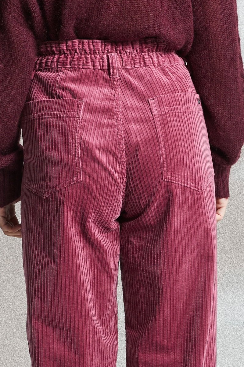 Pantalon en velours jambe arrondie PRONY - Mat de Misaine