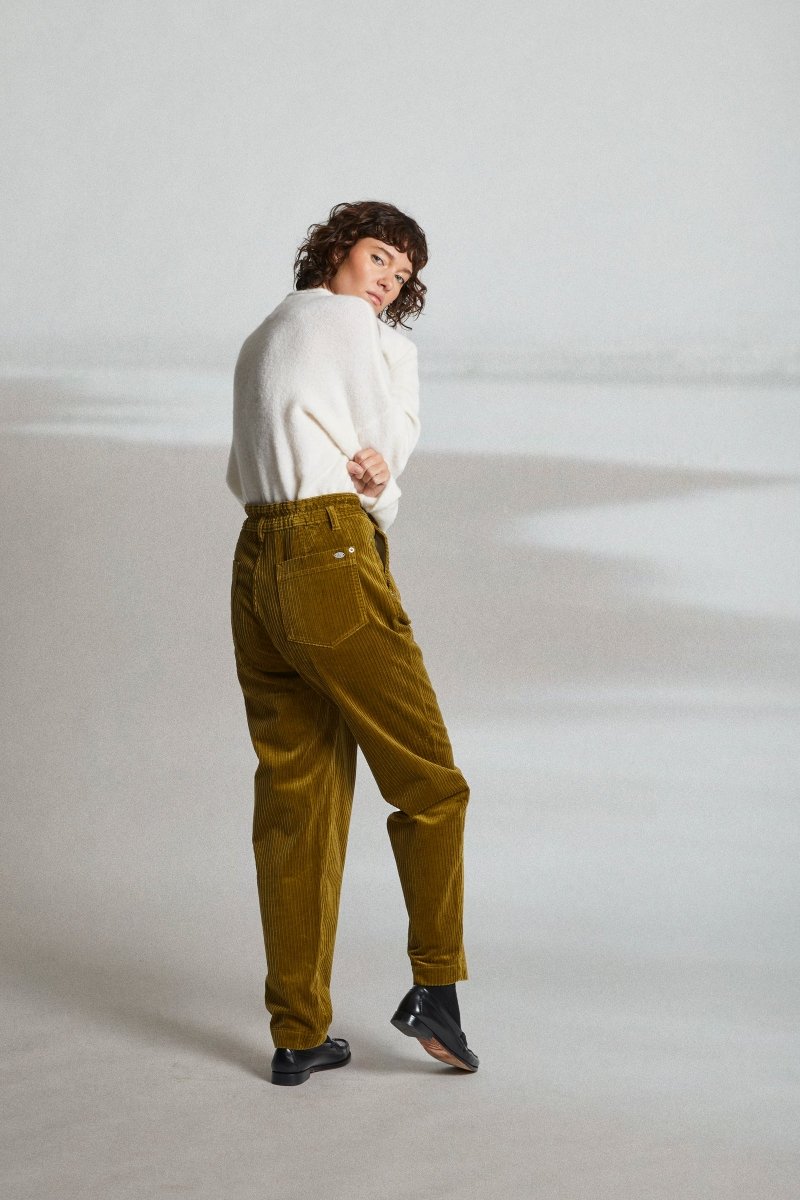 Pantalon en velours jambe arrondie PRONY - Mat de Misaine