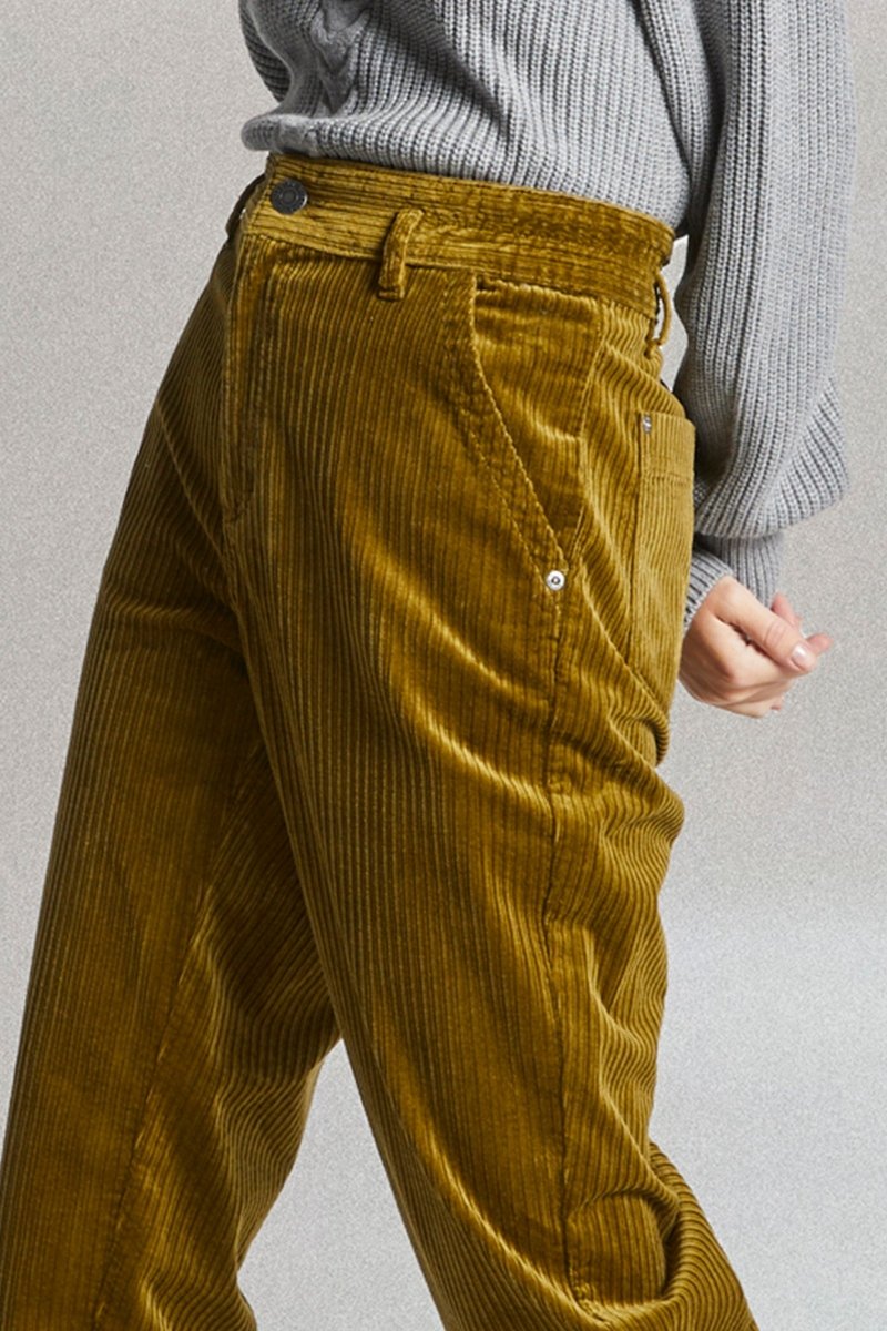 Pantalon en velours jambe arrondie PRONY - Mat de Misaine