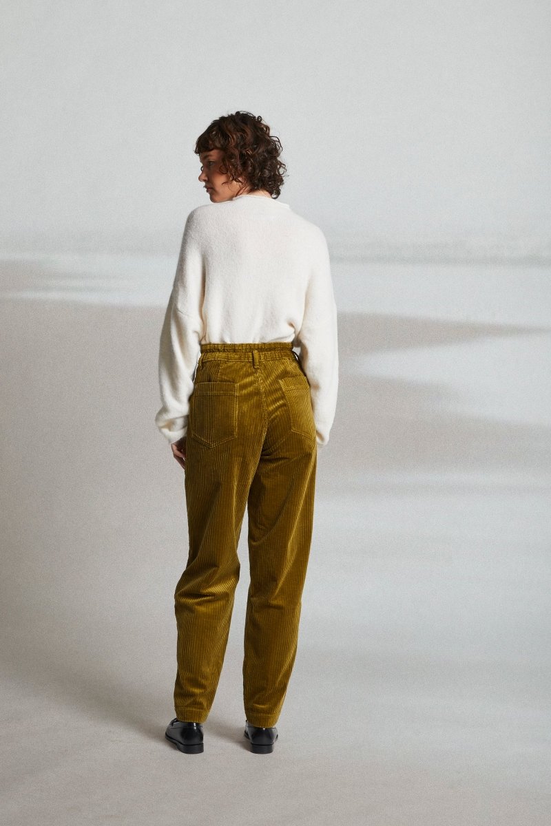 Pantalon en velours jambe arrondie PRONY - Mat de Misaine