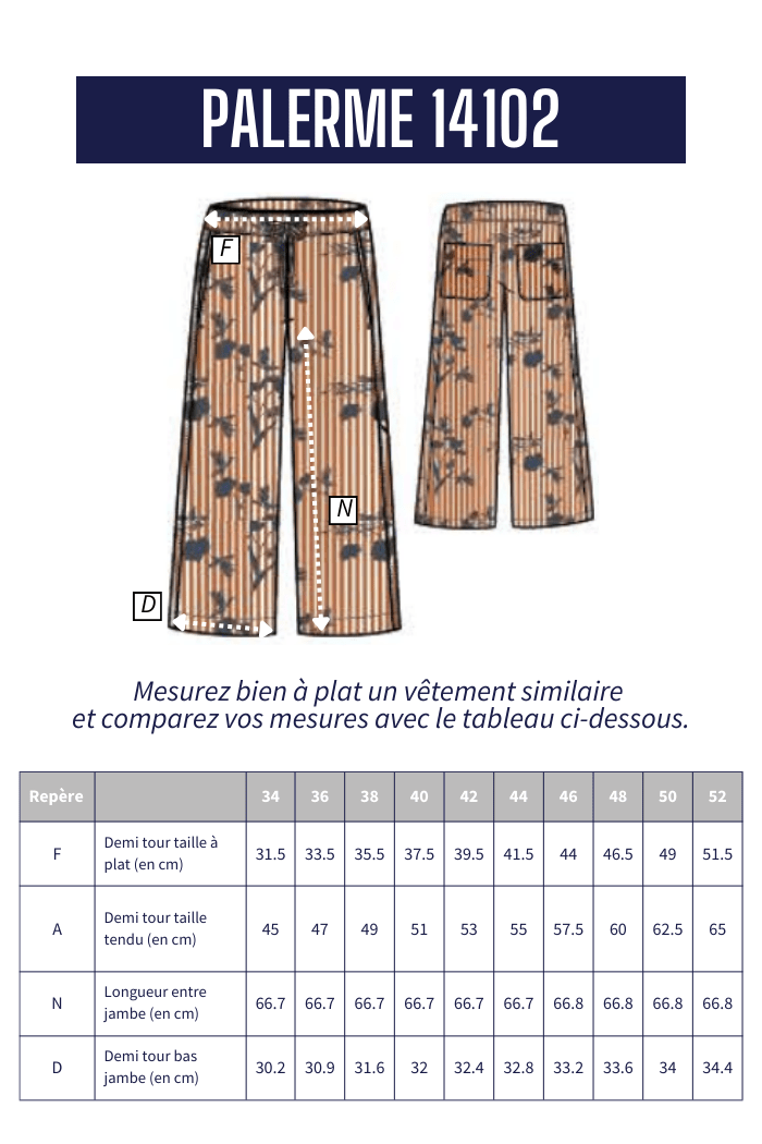 Pantalon large en lin imprimé - Mat de Misaine