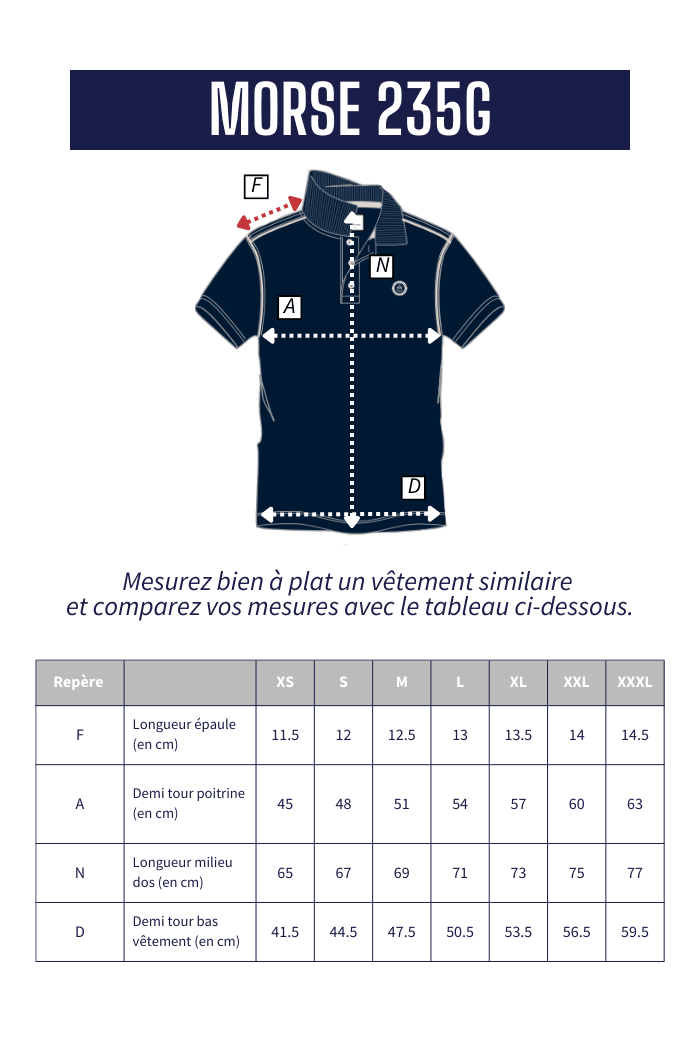 Polo maille piquée broderie poitrine MORSE - Mat de Misaine