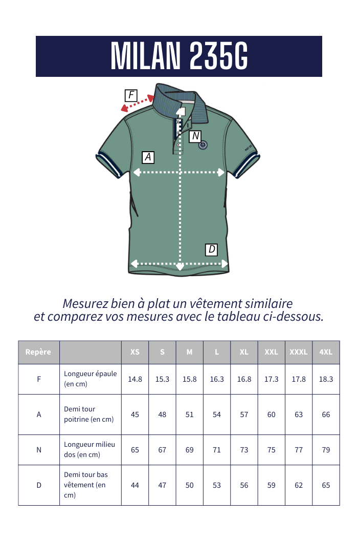 Polo maille piquée MILAN - Mat de Misaine