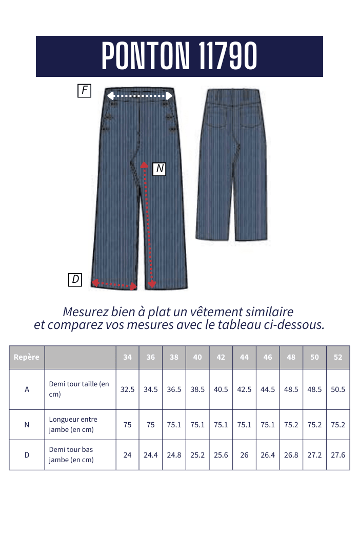 Pont en Jeans rayé PONTON - Mat de Misaine