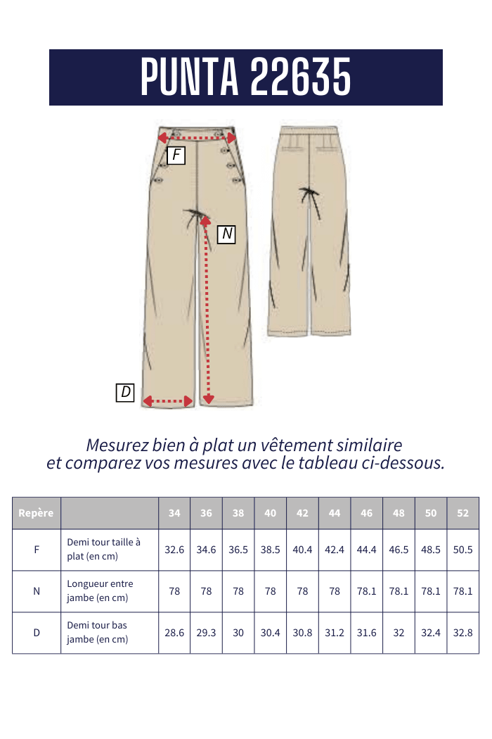 Pont en lin PUNTA - Mat de Misaine