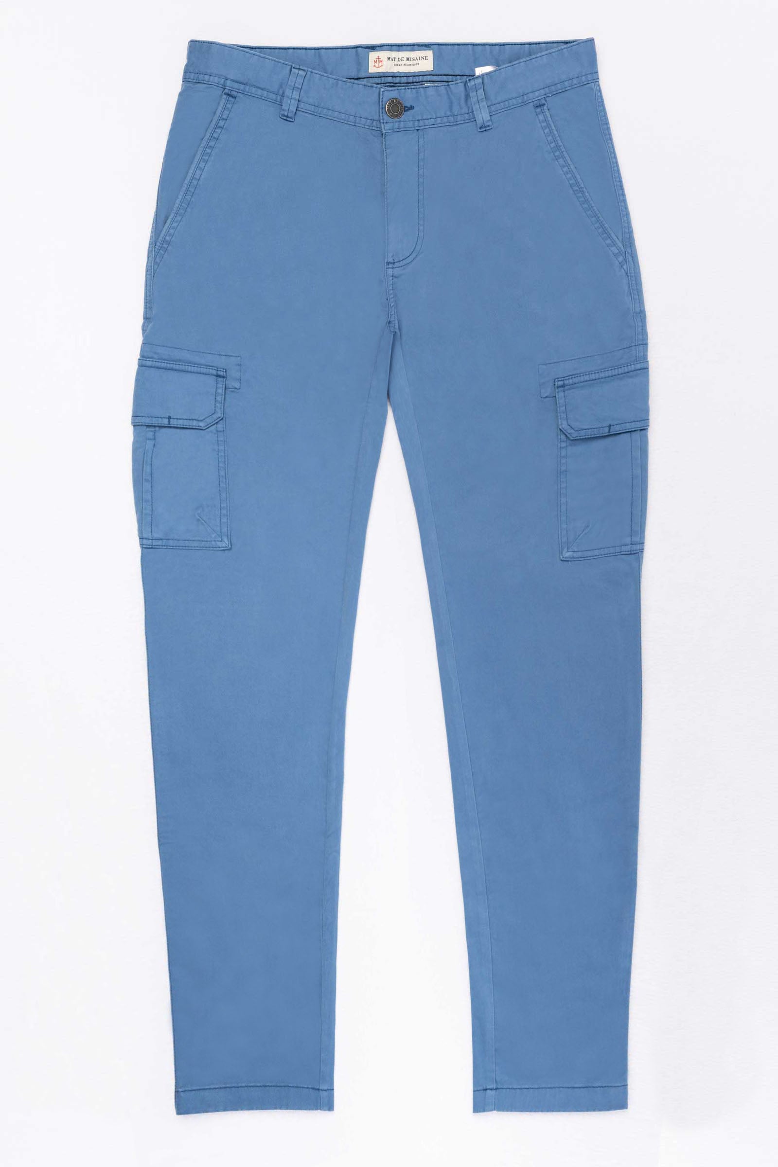 Pantalon cargo en gabardine de coton