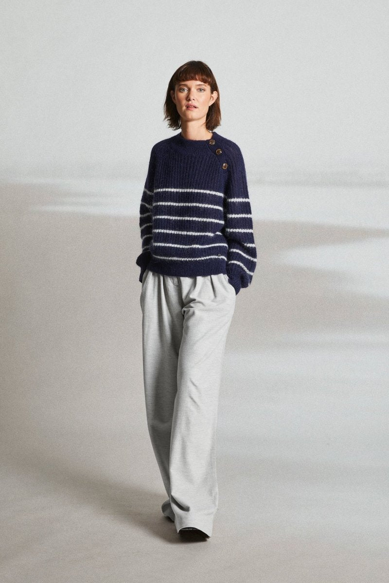 Pull avec boutons épaule TECK - Mat de Misaine