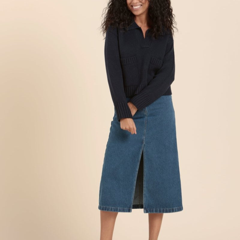 pull col vareuse avec poches femme laine - Mat de Misaine