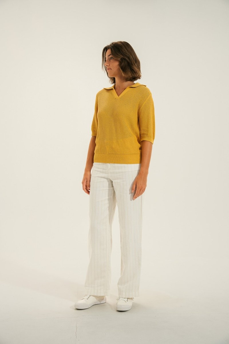 Pull col vareuse tricotage fantaisie TAVIRA - Mat de Misaine