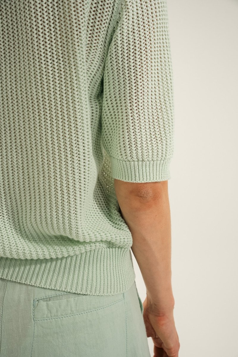 Pull col vareuse tricotage fantaisie TAVIRA - Mat de Misaine