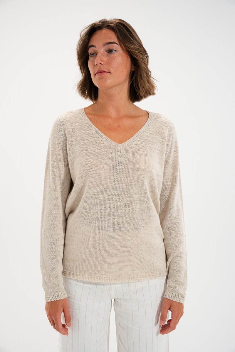 Pull encolure V TAROUDANT - Mat de Misaine