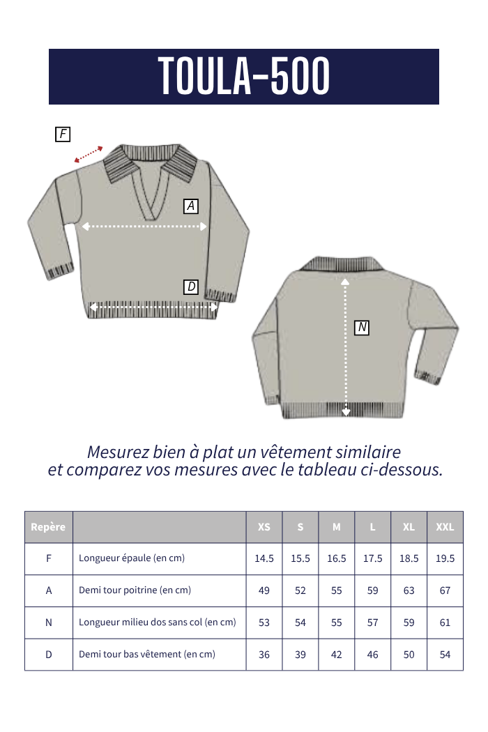 Pull esprit vareuse TOULA - Mat de Misaine