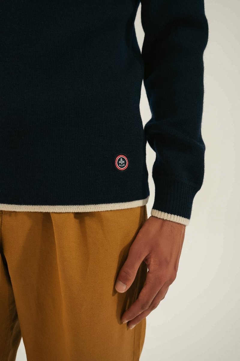 Pull marin MIXTE en laine vierge TIDES - Mat de Misaine
