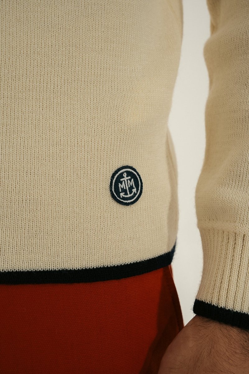 Pull marin - MIXTE - en laine vierge TIDES - Mat de Misaine