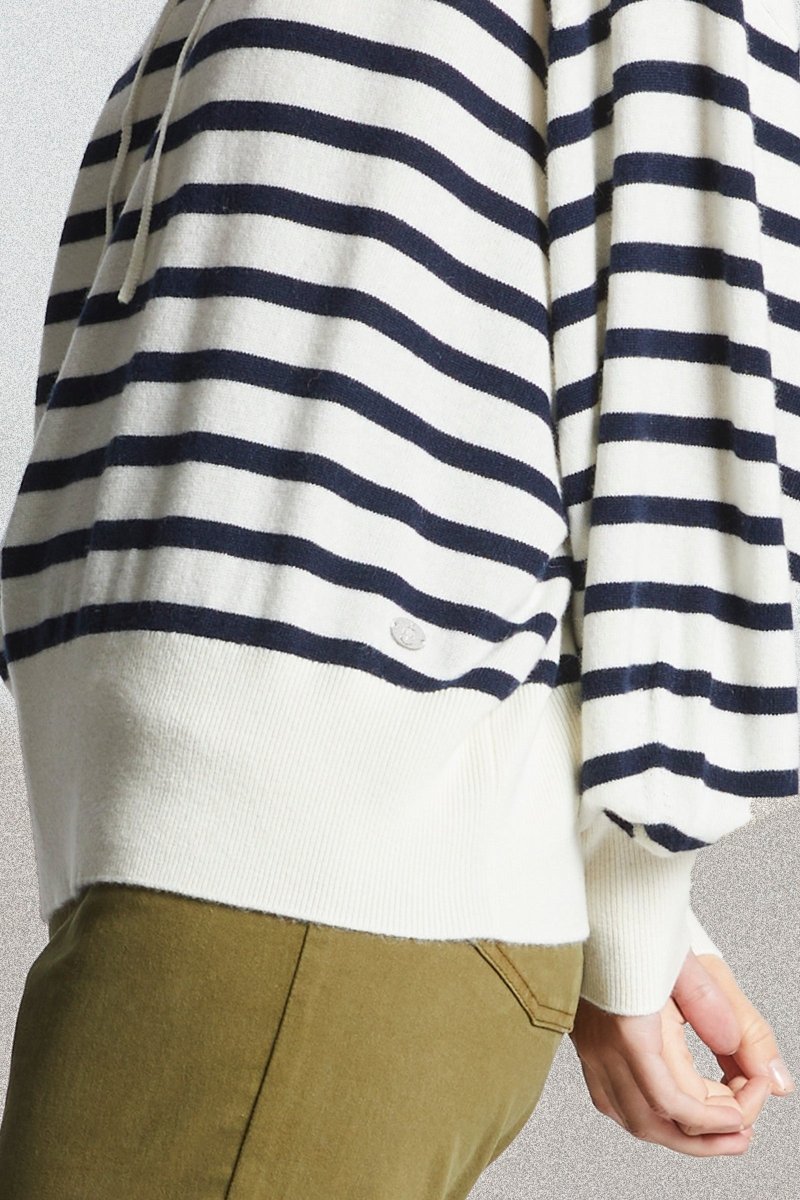 Pull rayé à capuche TREPORT - Mat de Misaine