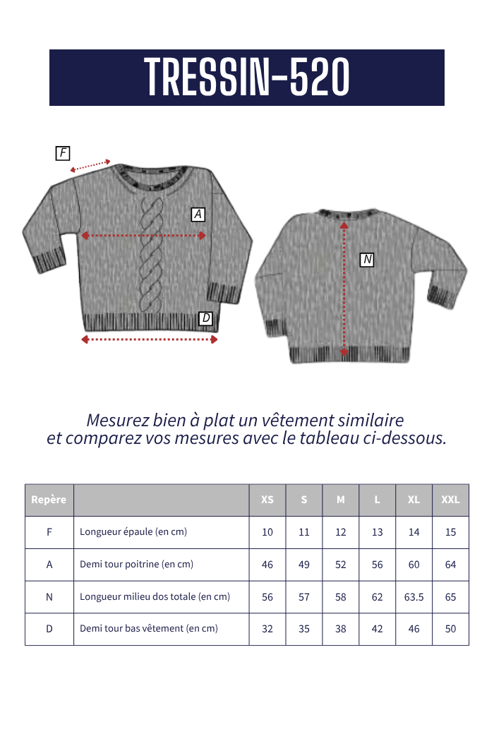 Pull torsadé TRESSIN - Mat de Misaine