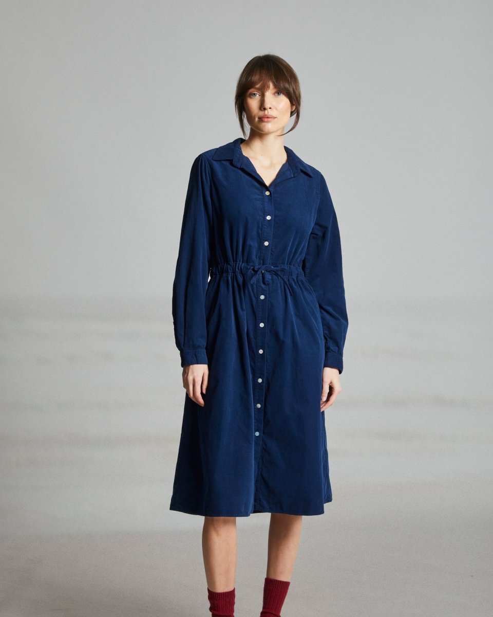 Robe chemisier courte en velours ROUF - Mat de Misaine