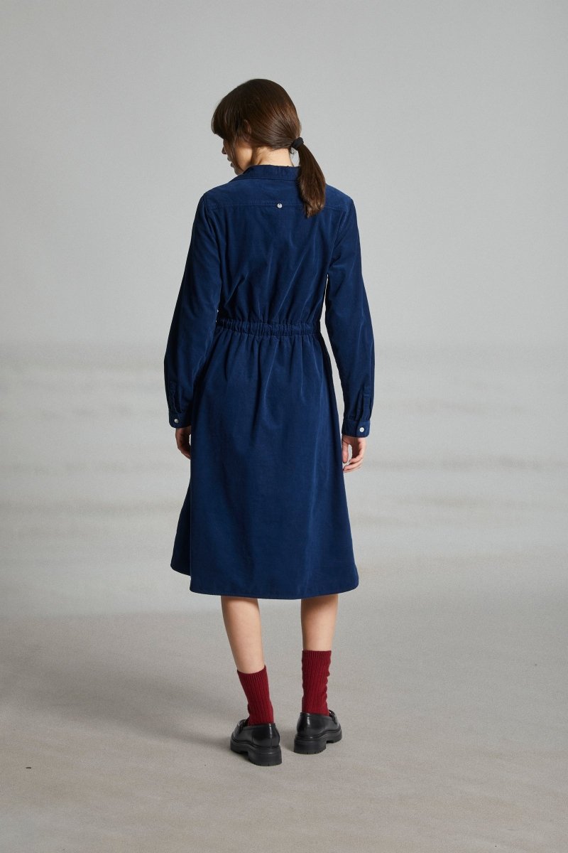 Robe chemisier courte en velours ROUF - Mat de Misaine