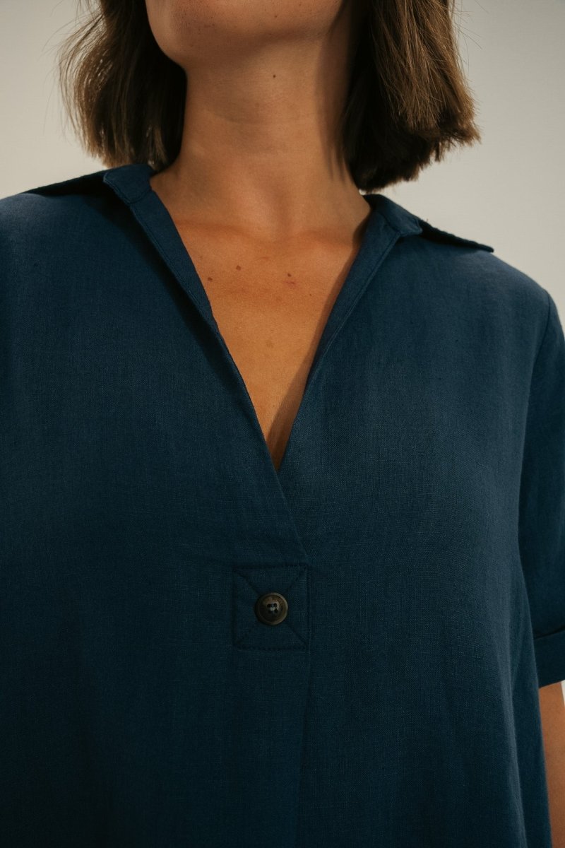 robe courte en lin RITA - Mat de Misaine