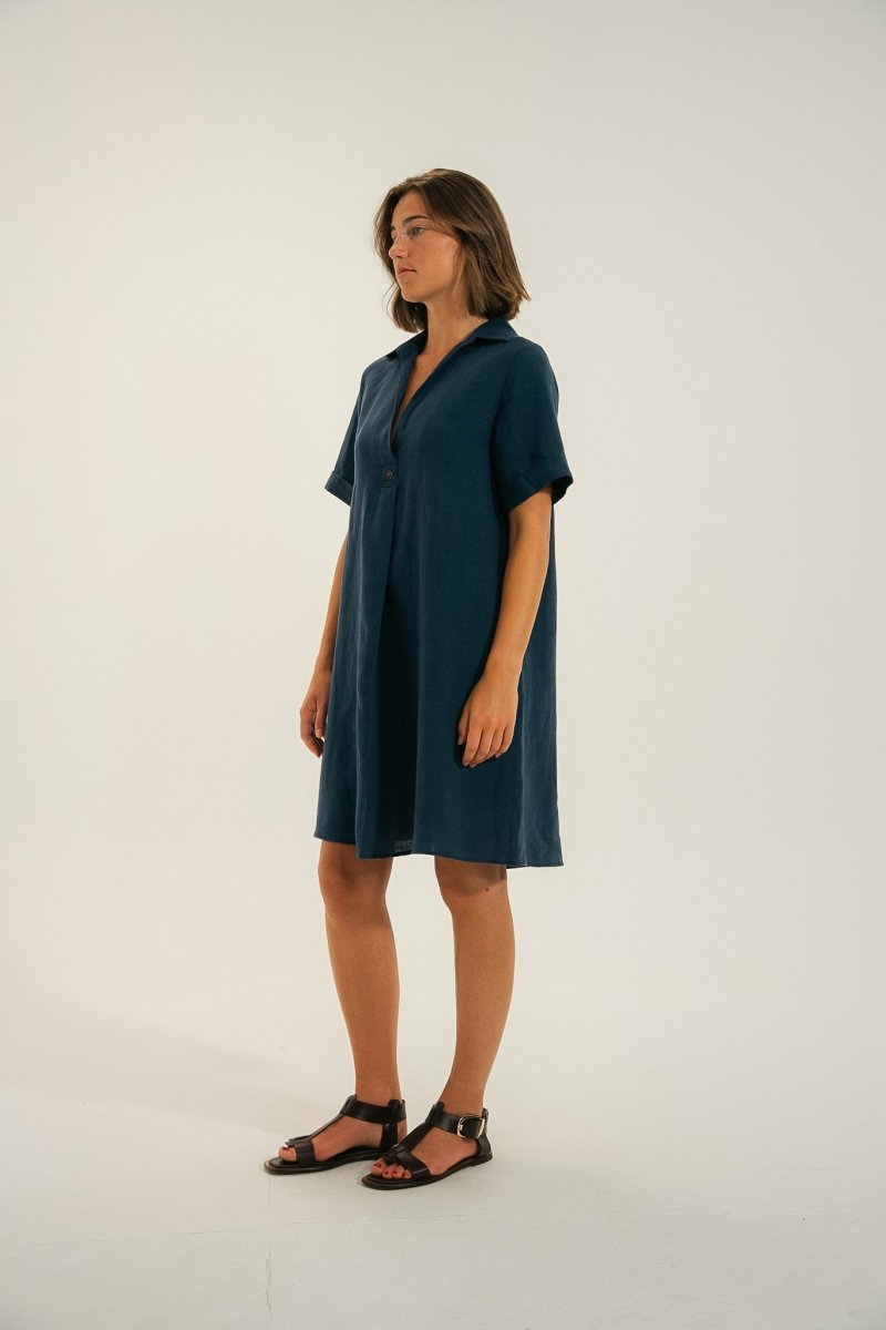 robe courte en lin RITA - Mat de Misaine