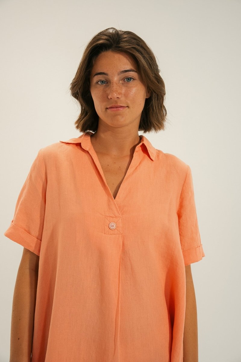 robe courte en lin RITA - Mat de Misaine