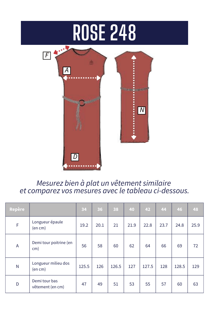Robe longue en jersey ROSE - Mat de Misaine