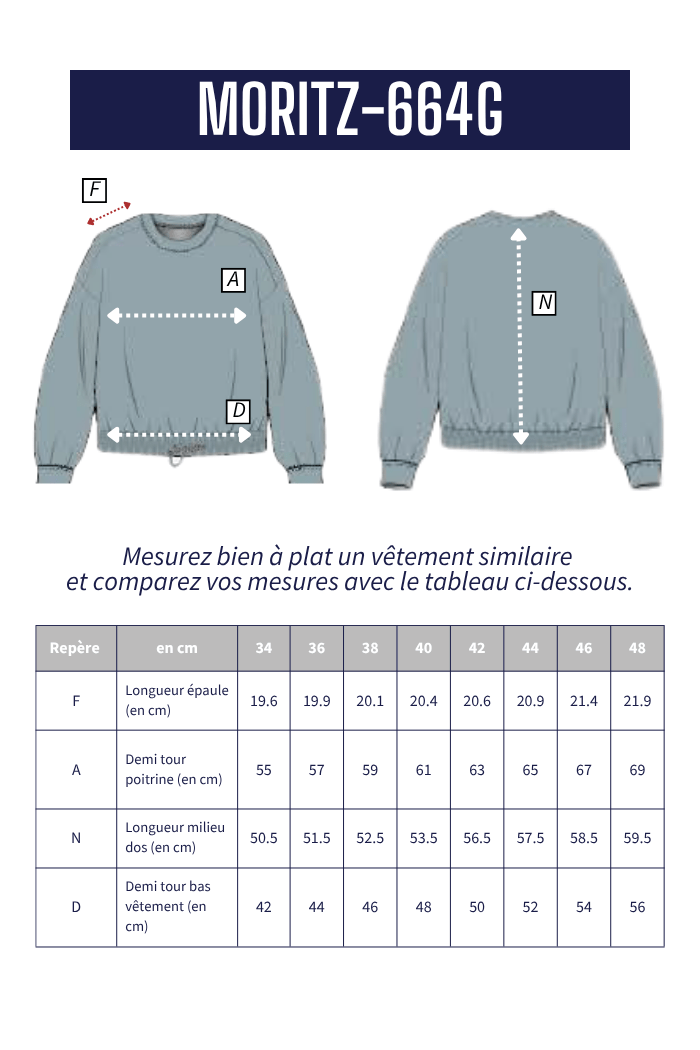 sweat MORITZ en molleton peluche - Mat de Misaine