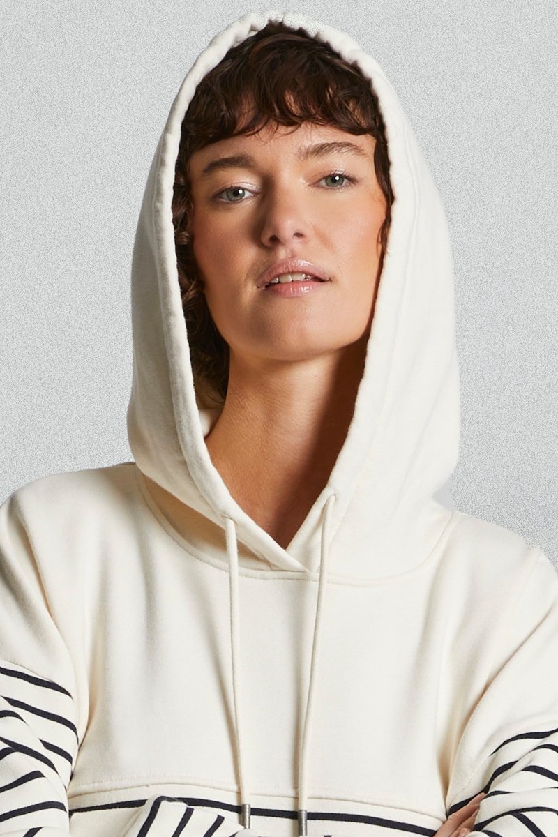Sweat rayé à capuche MALOUINES - Mat de Misaine