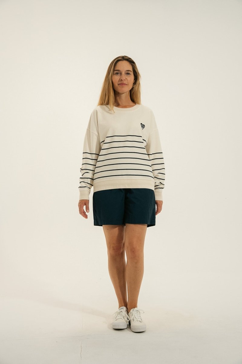 Sweat rayé broderiec cœur MIKELI - Mat de Misaine