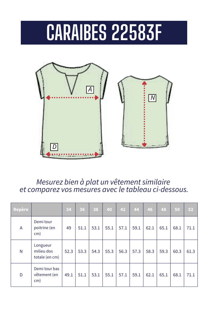 Top sans manches encolure V CARAIBES - Mat de Misaine