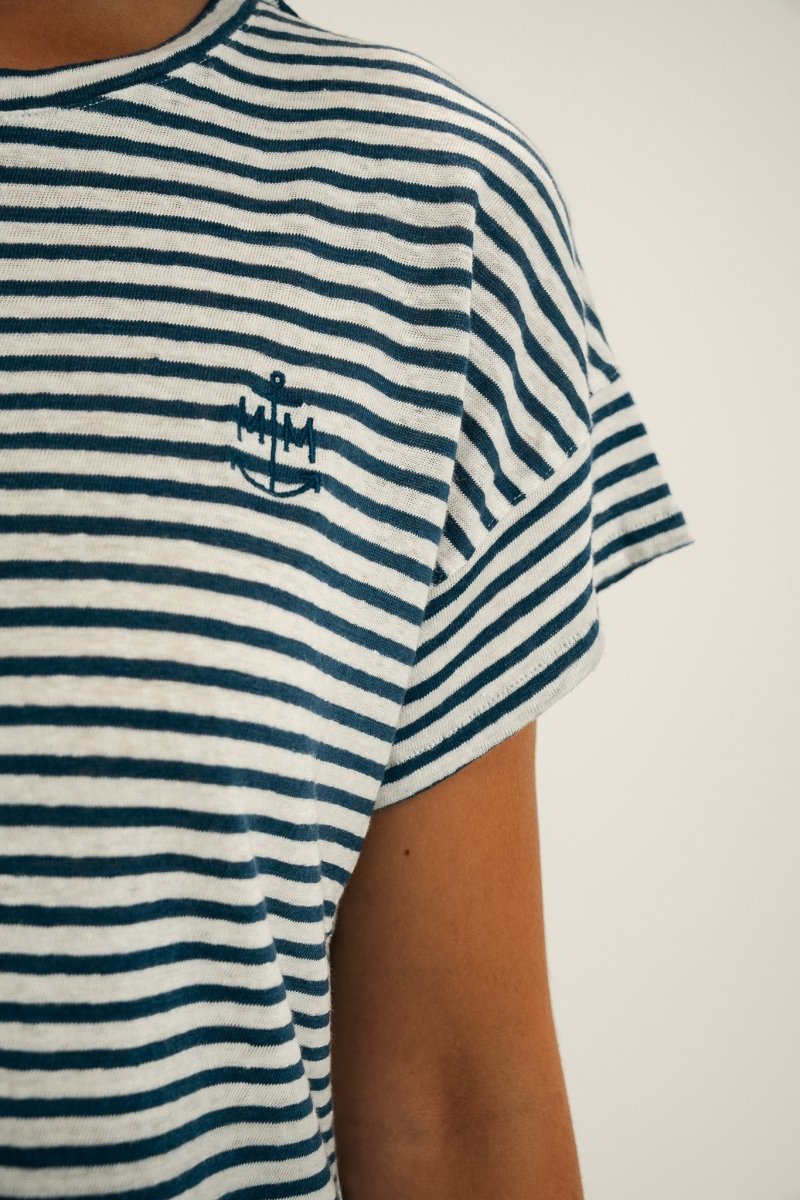 Tshirt rayé avec broderie MILKY - Mat de Misaine